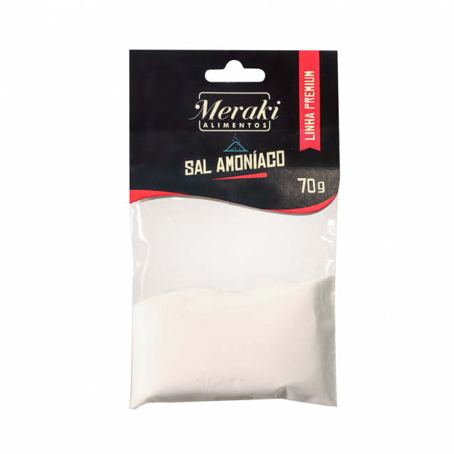 Sal Amoníaco 70g Premium - Cartela - Meraki Alimentos